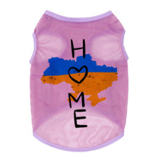 Майка для собак WAUDOG Clothes малюнок "Дім", сітка, рожева