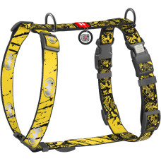 Шлея для собак светоотражающая анатомическая WAUDOG Nylon "Бэтмен Эскиз" с QR-паспортом