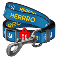 Поводок для собак нейлоновый регулируемый WAUDOG Nylon, рисунок "Патрон", длина 152-183 см