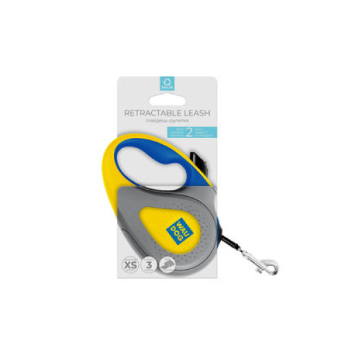 Поводок-рулетка для собак WAUDOG R-leash «Colors of freedom», светоотражающая лента