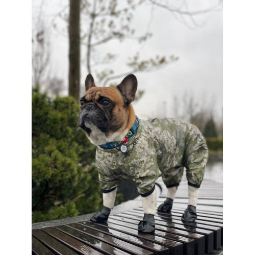 Дождевик-ветровка для собак WAUDOG Clothes с рисунком "Милитари" камуфляж