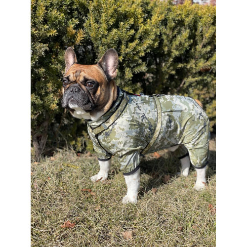 Дождевик-ветровка для собак WAUDOG Clothes с рисунком "Милитари" камуфляж
