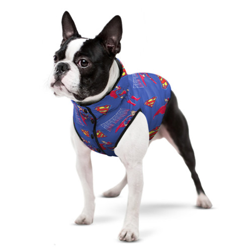 Курточка для собак WAUDOG Clothes двусторонняя, рисунок "Сила Супермена"