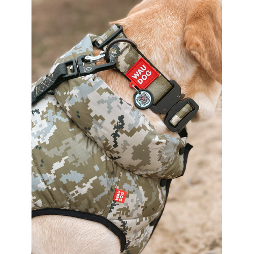 Куртка-жилет для собак WAUDOG Clothes Милитари камуфляж