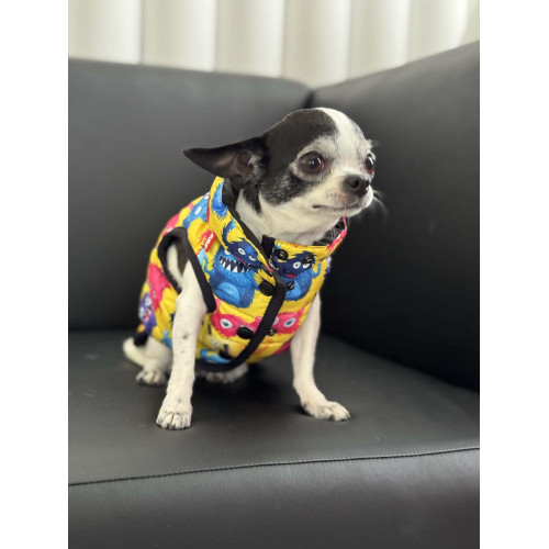 Куртка для собак WAUDOG Clothes, рисунок "Мохнатые монстры"