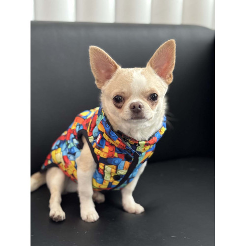 Куртка для собак WAUDOG Clothes, рисунок "Блоки Лего"