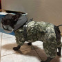 Комбінезон для собак WAUDOG Clothes Мілітарі камуфляжний зі світловідбивним капюшоном