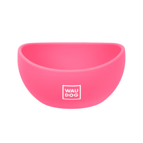 Миска для собак WAUDOG Silicone, розовая