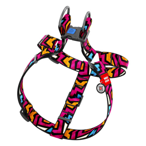 Шлея для собак WAUDOG Nylon рисунок "Граффити"