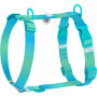 Шлея для собак анатомическая Н-образная WAUDOG Nylon Recycled "Градиент Голубой"