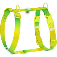 Шлея для собак анатомическая Н-образная WAUDOG Nylon Recycled "Градиент Салатовый"