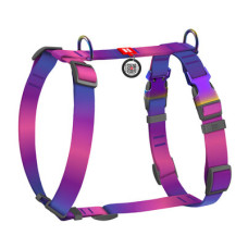 Шлея для собак анатомическая Н-образная WAUDOG Nylon Recycled "Градиент Фиолетовый"
