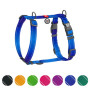 Шлея для собак Н-образная светоотражающая WAUDOG Nylon Mono цвет "Синий"