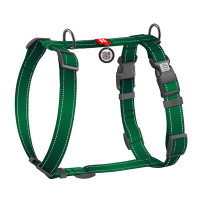 Шлея для собак Н-образная светоотражающая WAUDOG Nylon Mono цвет "Зеленый"