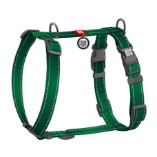 Шлея для собак Н-образная светоотражающая WAUDOG Nylon Mono цвет "Зеленый"