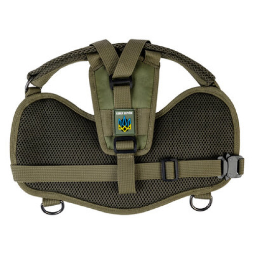 Шлея тактическая для собак WAUDOG PRO с металлическим фастексом Хаки