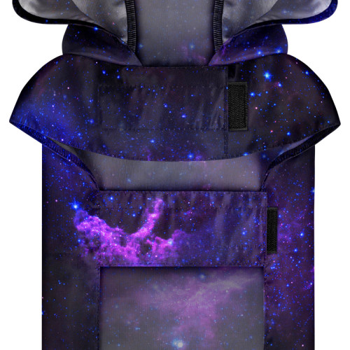 Дощовик-накидка для собак WAUDOG Clothes з капюшоном, малюнок «NASA21»
