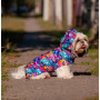 Дощовик-накидка для собак WAUDOG Clothes з капюшоном, малюнок «Зубасті монстри»