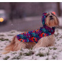 Дощовик-накидка для собак WAUDOG Clothes з капюшоном, малюнок «Зубасті монстри»