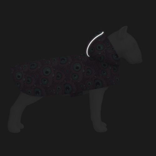 Дощовик-накидка для собак WAUDOG Clothes з капюшоном, малюнок «Око монстра»