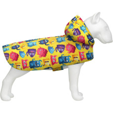 Дощовик-накидка для собак WAUDOG Clothes з капюшоном, малюнок «Мохнаті монстри»