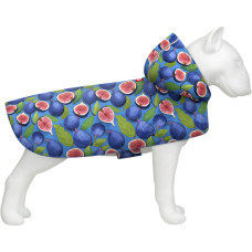 Дощовик-накидка для собак WAUDOG Clothes з капюшоном, малюнок «Інжир»