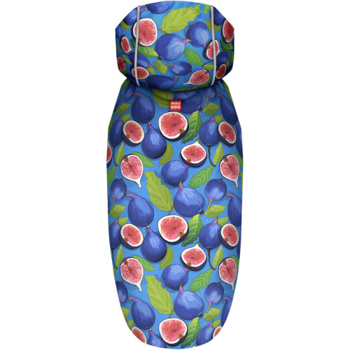 Дождевик-накидка для собак WAUDOG Clothes с капюшоном, рисунок «Инжир»