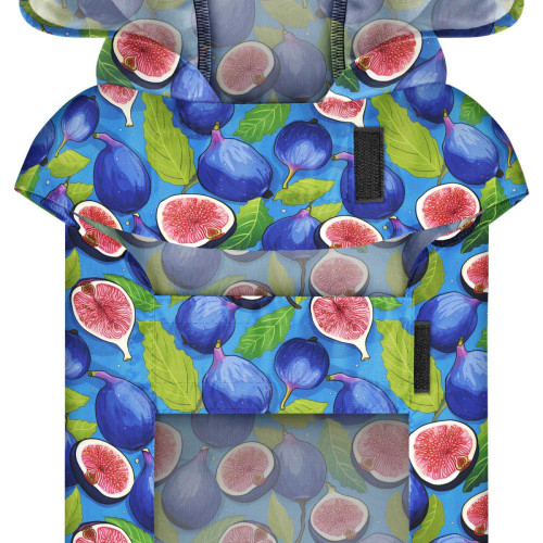 Дождевик-накидка для собак WAUDOG Clothes с капюшоном, рисунок «Инжир»