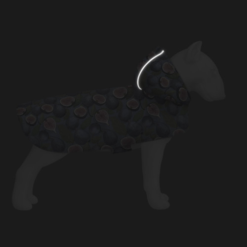 Дождевик-накидка для собак WAUDOG Clothes с капюшоном, рисунок «Инжир»