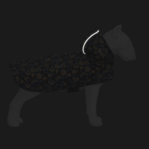 Дощовик-накидка для собак WAUDOG Clothes з капюшоном, малюнок «Апельсини»