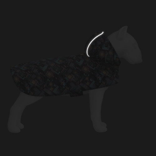 Дощовик-накидка для собак WAUDOG Clothes з капюшоном, малюнок «Нескінченні світи»