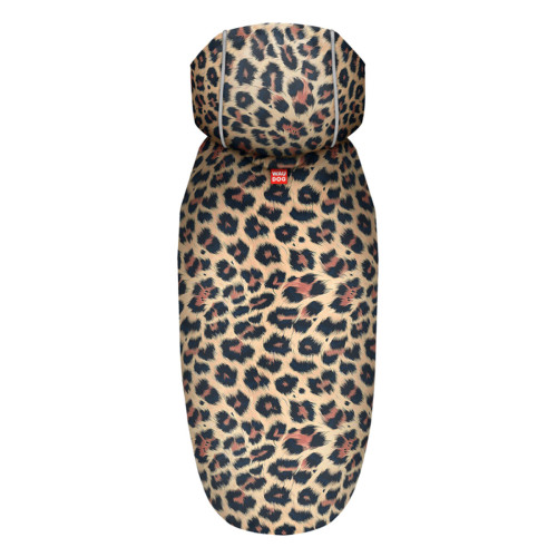 Дощовик-накидка для собак WAUDOG Clothes з капюшоном малюнок "Леопард"