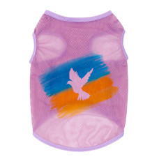 Майка для собак WAUDOG Clothes малюнок «Прапор» сітка рожева