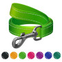 Поводок для собак нейлоновый WAUDOG Nylon Mono, светоотражающий, салатового цвета