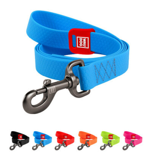 Повідець для собак водостійкий WAUDOG Waterproof, блакитного кольору (122 см - 305 см)