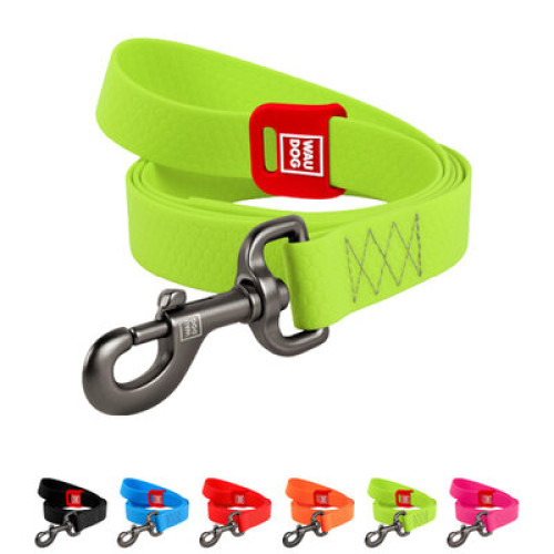 Поводок для собак водостойкий WAUDOG Waterproof, салатовый (122 см - 305 см)