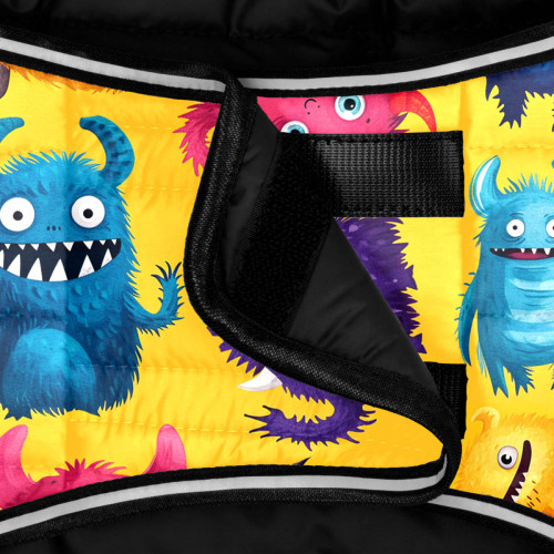 Курточка-накидка для собак WAUDOG Clothes, рисунок «Мохнатые монстры»