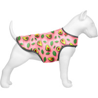 Курточка-накидка для собак WAUDOG Clothes, рисунок «Авокадо на розовом»