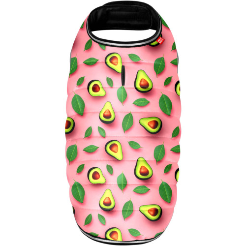 Курточка-накидка для собак WAUDOG Clothes, рисунок «Авокадо на розовом»