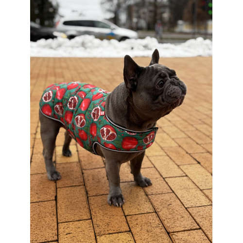 Курточка-накидка для собак WAUDOG Clothes, рисунок «Гранаты»