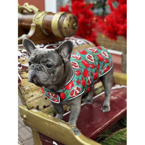 Курточка-накидка для собак WAUDOG Clothes, рисунок «Гранаты»