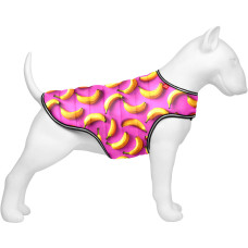 Курточка-накидка для собак WAUDOG Clothes, рисунок «Бананы на розовом»