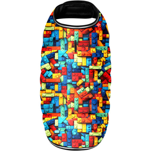 Курточка-накидка для собак WAUDOG Clothes, рисунок «Блоки»