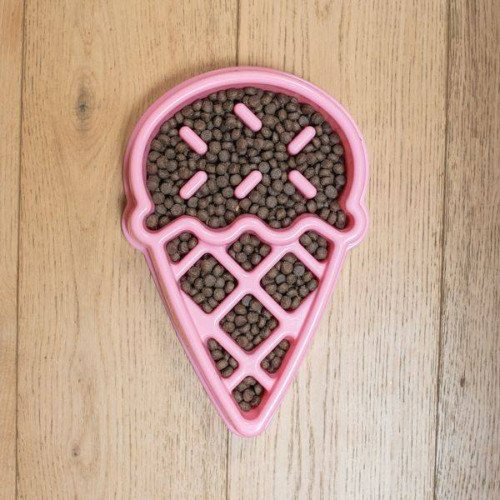 Миска-слоуфідер для собак ZippyPaws Happy Bowls Ice Cream, рожева